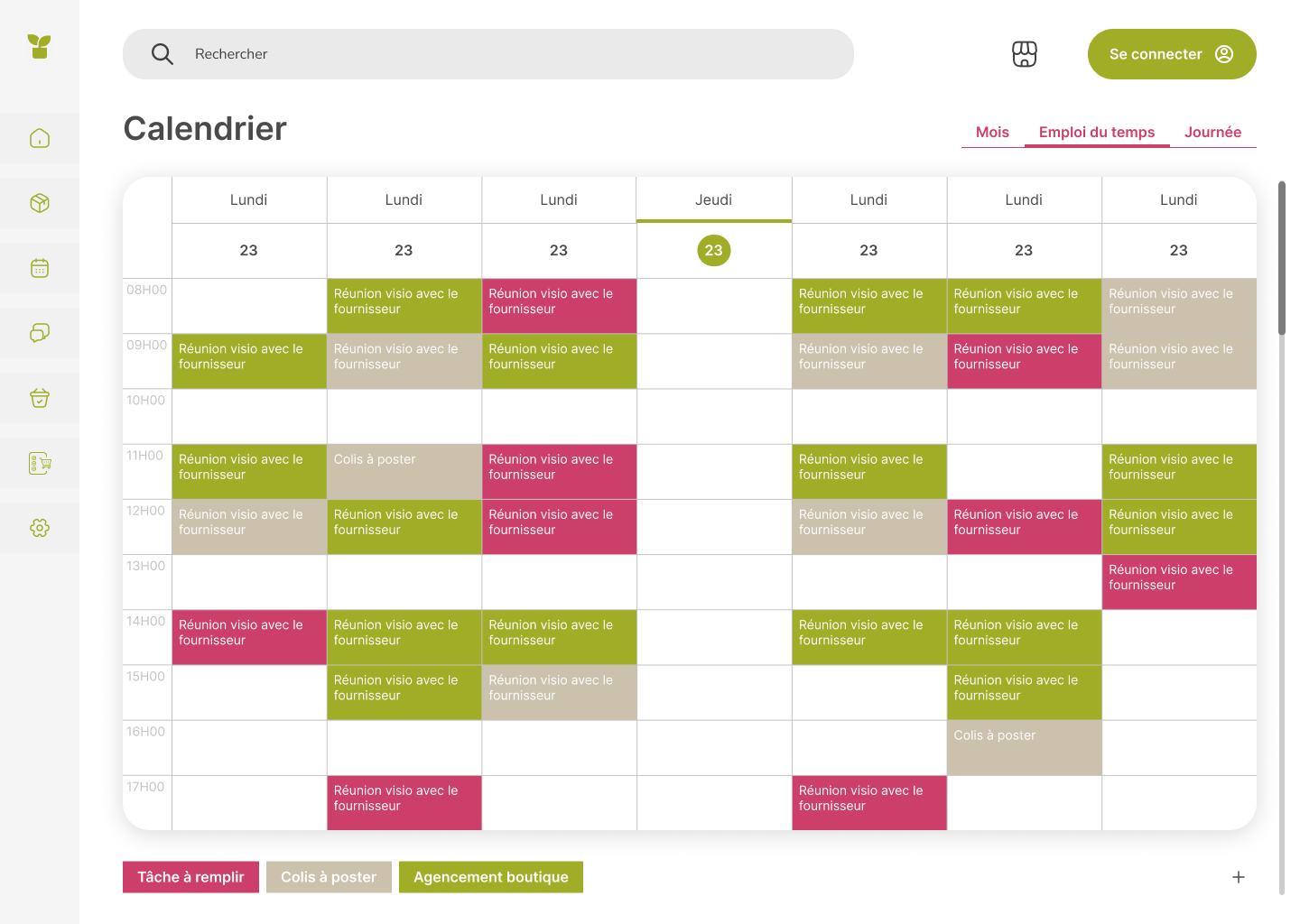 Order management interface
